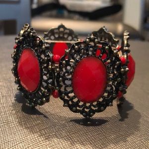 Red bracelet! Handmade.